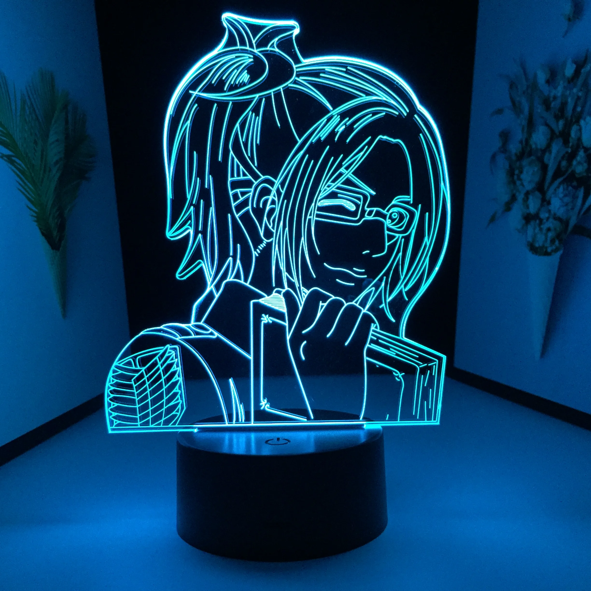

Hange Zoe Anime Attack on Titan 3D Light Lamp for Birthday Gift Home Decor Manga Attack on Titan LED Night Lamp Dropshipping