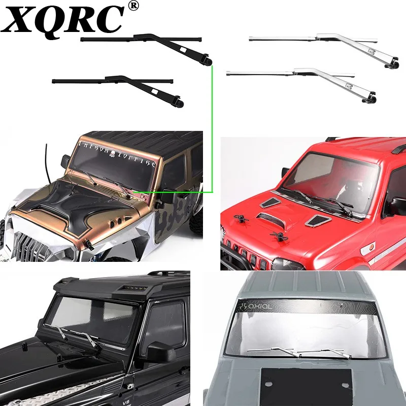 XQRC 1 пара металлических стеклоочистителей для 1/10 RC Гусеничный автомобиль TRX4 Defender