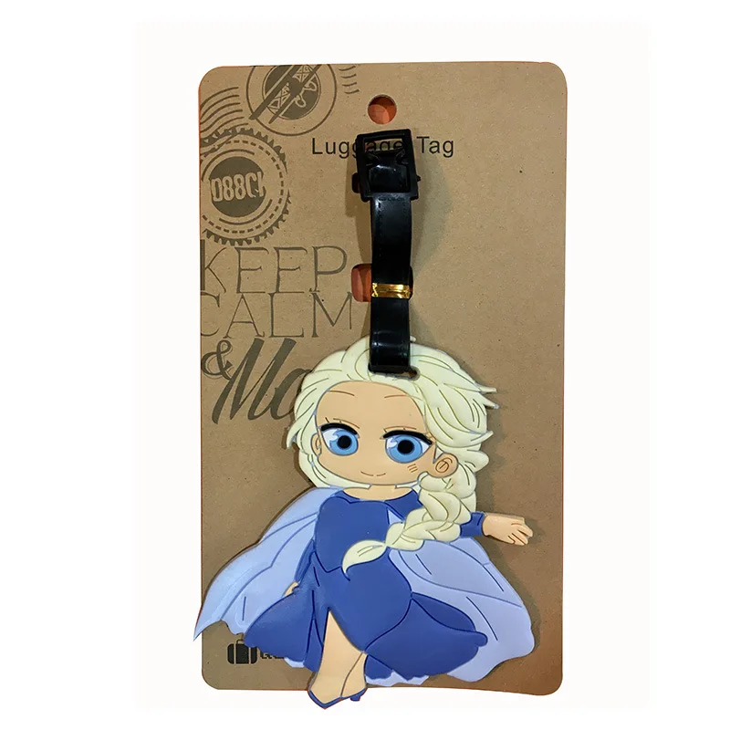Новинка, милая бирка для багажа Aisha Anna, имя, адрес, идентификационная карта, багажная этикетка, багажные бирки из ПВХ, дорожные аксессуары - Цвет: E