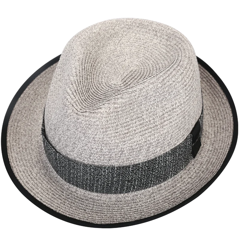 Mix Gray 57cm Sedancasesa,, солнцезащитные шляпы для мужчин, кепки, Sombreros, летние козырьки, кепки, анти-УФ, Chapeu, уличная, морская, Пляжная, соломенная мужская шляпа - Цвет: Mix Gray 57cm
