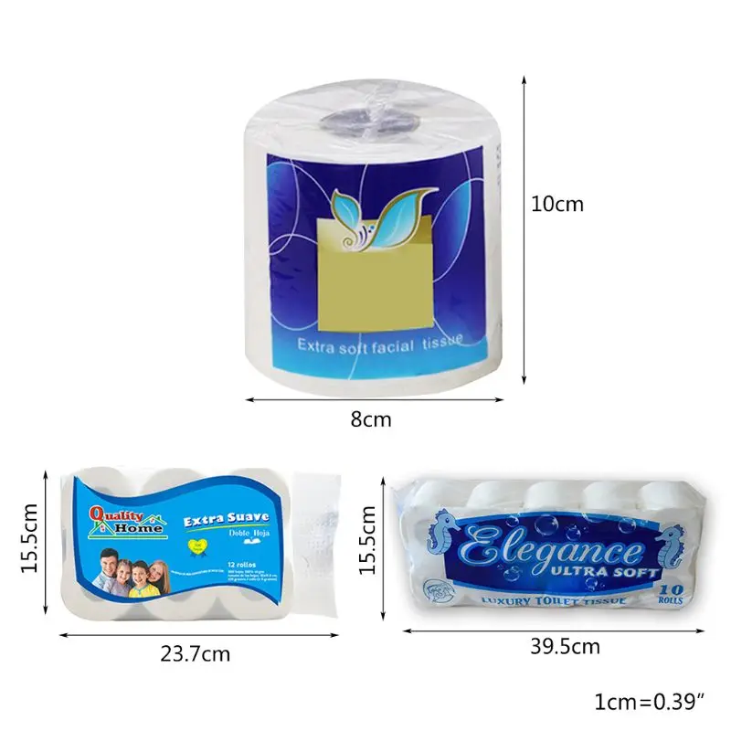 

1/6/10 Rolls Toilet Paper Professional Comfort Care Soft Stronge 2-Layers Skin-friendly Bath Tissue Hand Towels