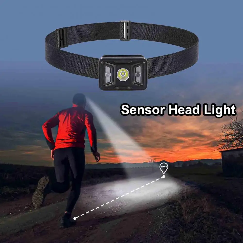 

Sensor Head Light Bright Light USB Charging Safety Adjustable Sensor Head Light for Outdoor Camping Hiking Fishing Adjustable S