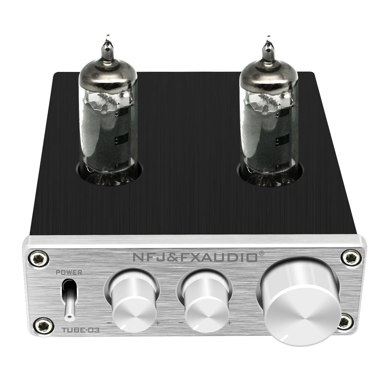FX-AUDIO Vacuum Tube Amplifier Audio Preamplifier 6K4 Buffer Treble Bass Adjustment RCA Preamp for PC Phones DVD