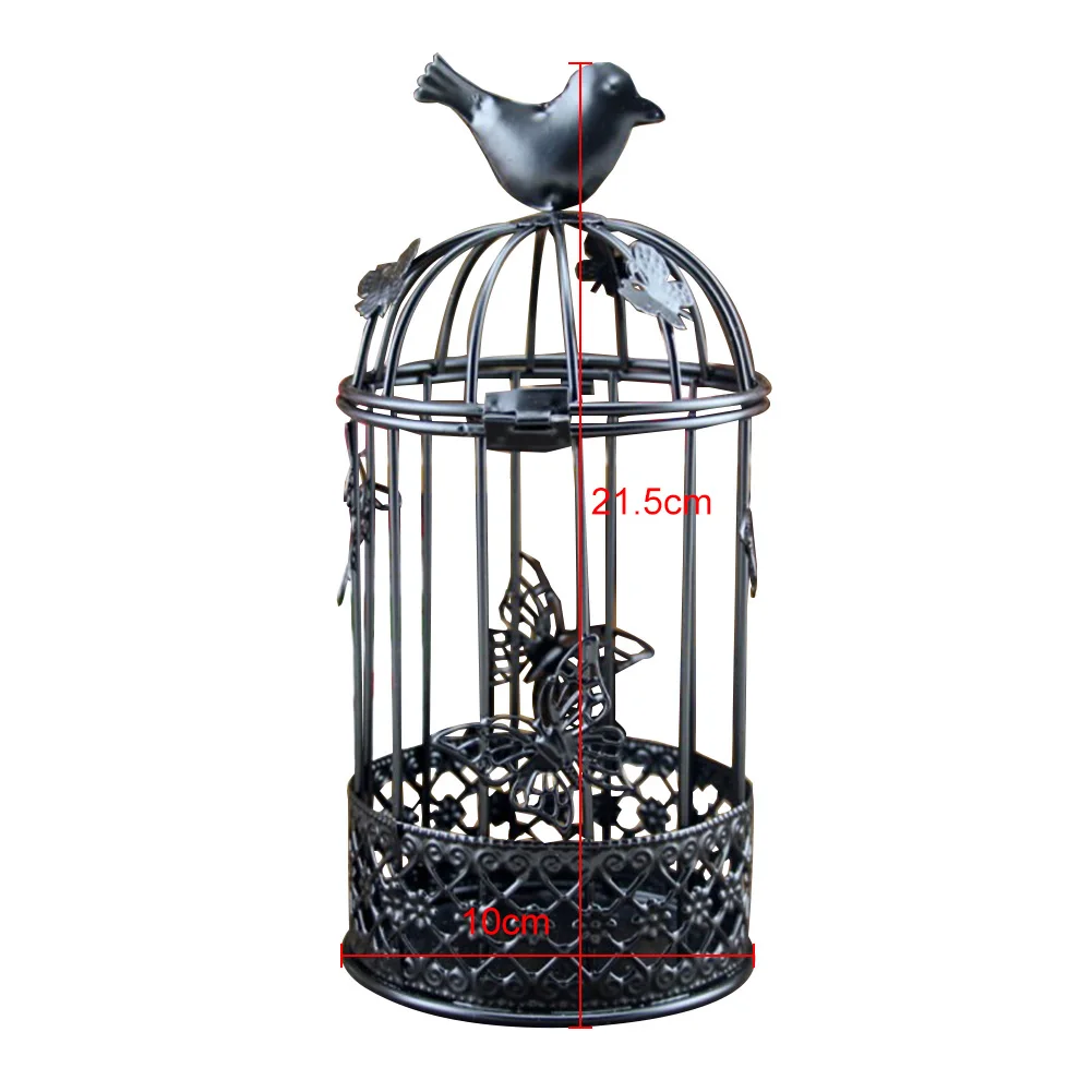 Полый клетка для птиц с подсвечником в форме бабочки подставка украшения вашей