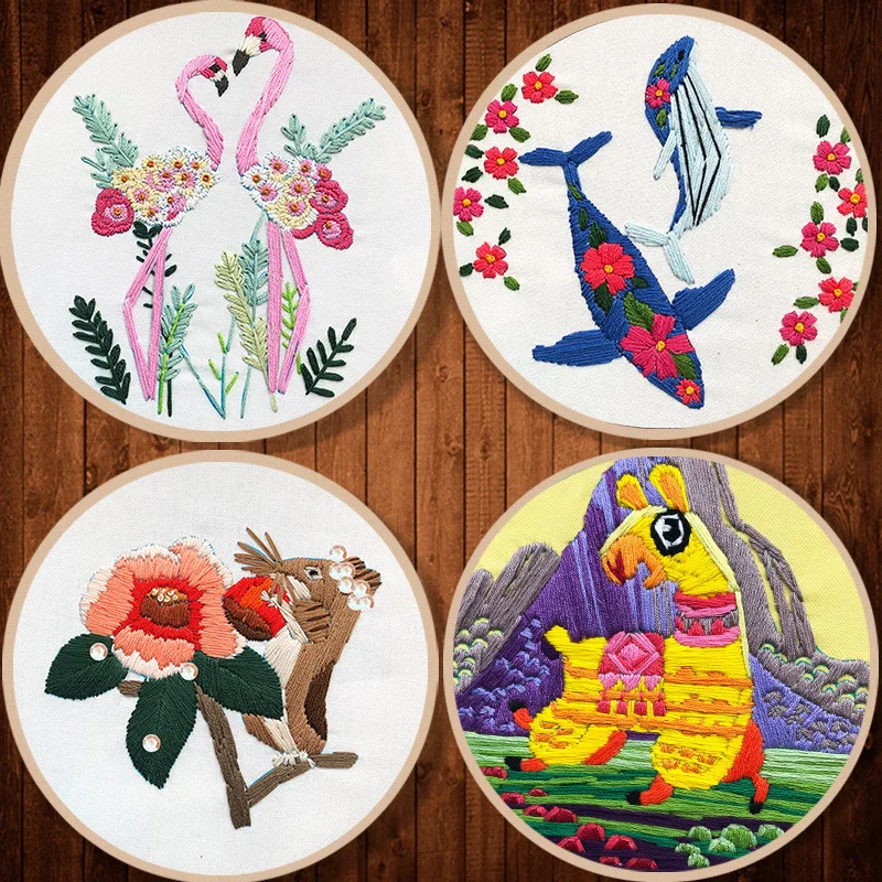 

Squirrel Patterns DIY Cross Stitch Kits Handmade Crafts Sewing Supplies 3D European Embroidery Materials Package Needlework Set
