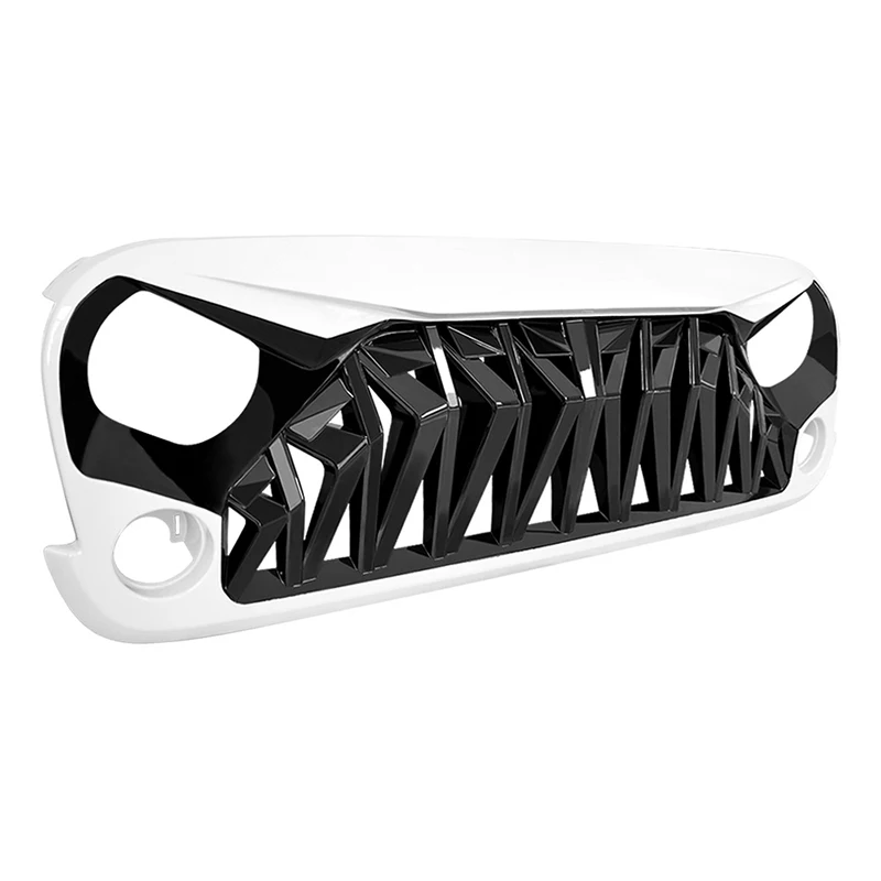 Передняя решетка для квадрокоптера 2007-2018 Jeep Wrangler JK JKU ABS черно-белая | Автомобили и