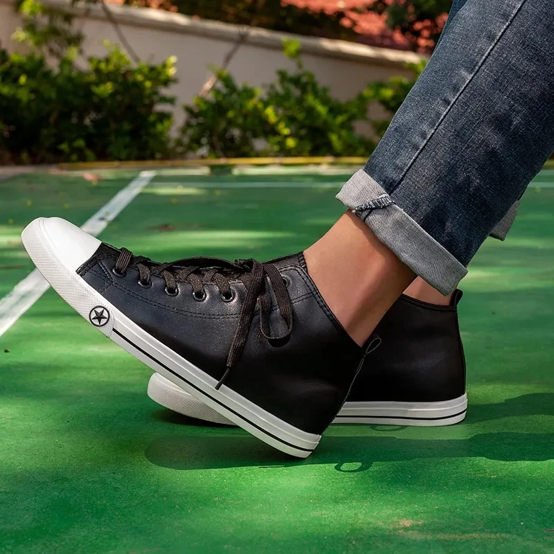 Модные кроссовки из искусственной кожи повседневная Вулканизированная обувь на