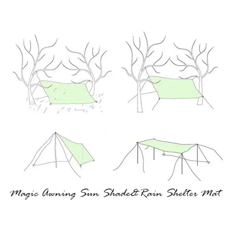 

Tent Tarp Awning Sun Shade Rain Shelter Beach Camping Picnic Pad Moisture-proof Mat VJ-Drop