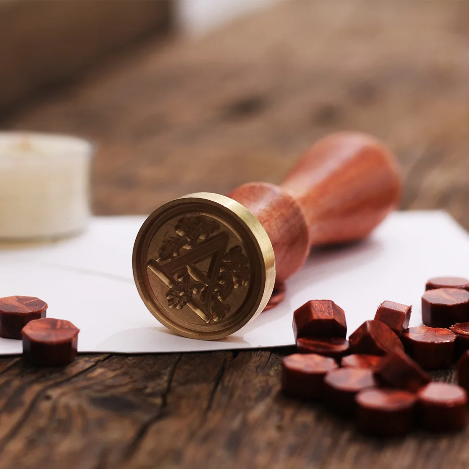 Набор восковых печатей Деревянный штамп DIY старинный подарки ремесла уплотнения