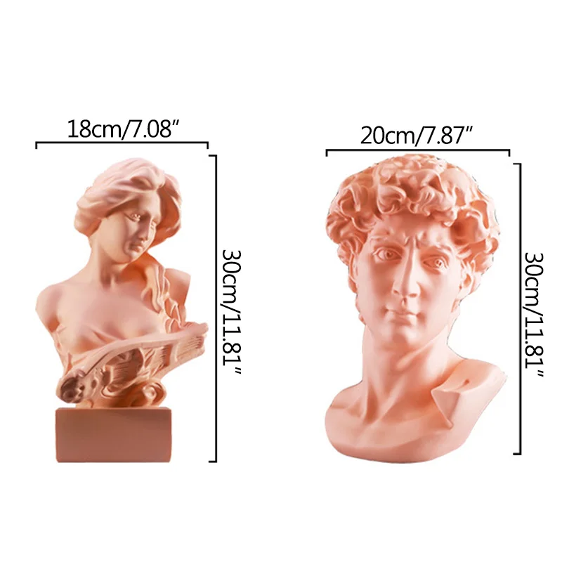 

Nordic Beauty Character Statue Resin Abstract Bust Sketch Figurine Home Decoration Accessories Sculpture Desktop Crafts