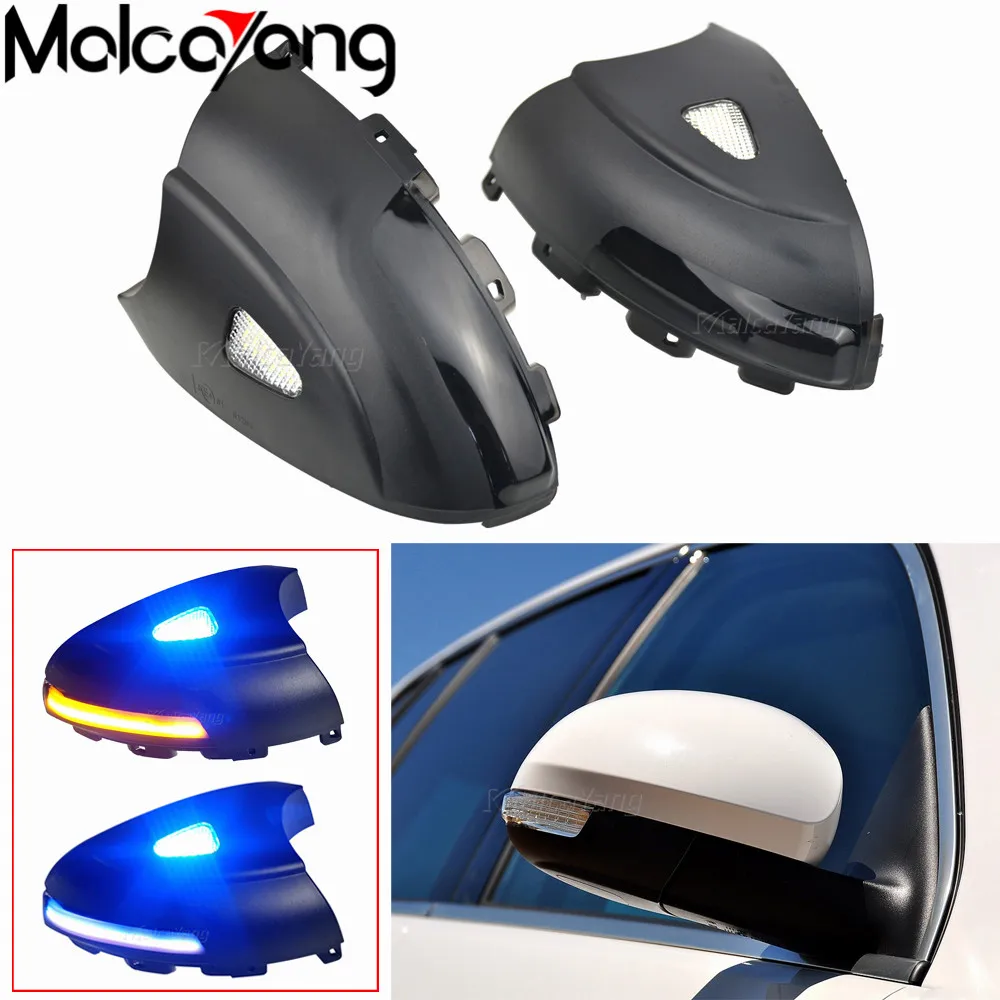 

Dynamic Blinker LED Turn Signal Light Side Wing Mirror Indicator Puddle Light For VW Volkswagen Tiguan MK1 2008-2016