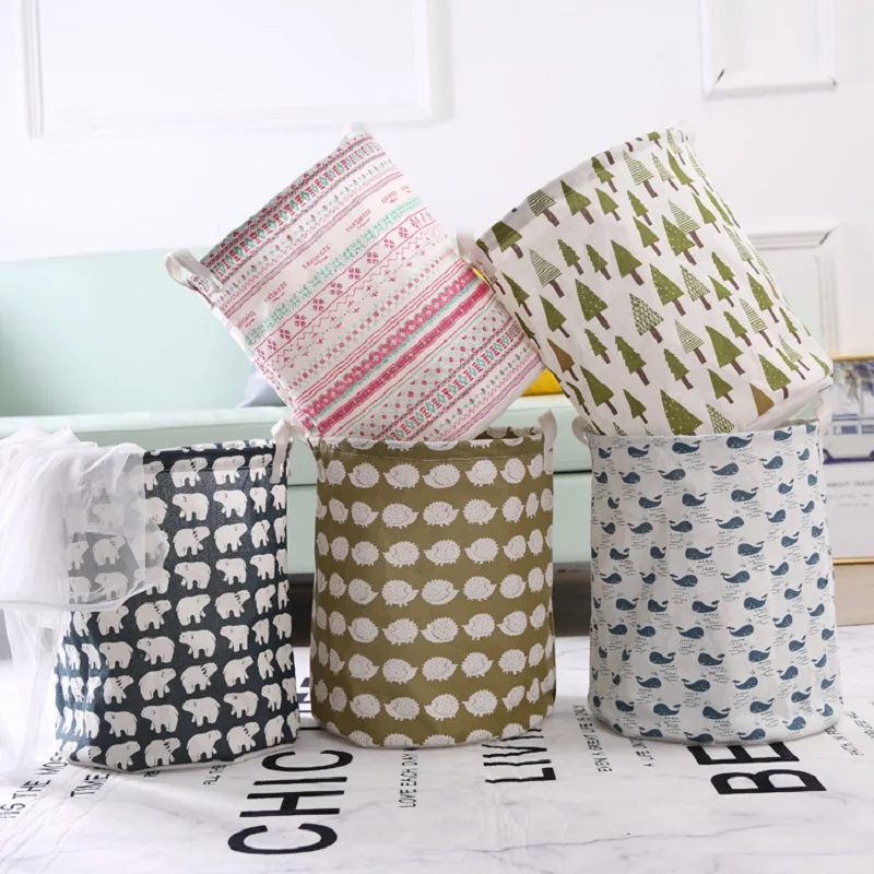 

Foldable Fabric Dirty Clothes Basket Children's Toys Large Storage Bucket Waterproof Moisture-proof Home Clothing Storage Basket