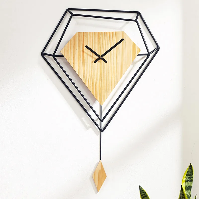 

Large Swing Wall Clock Metal Creative Pendulum Clocks Wall Home Decor Living Room Home Watch Atmosphere Pendule Mural Gift FZ098