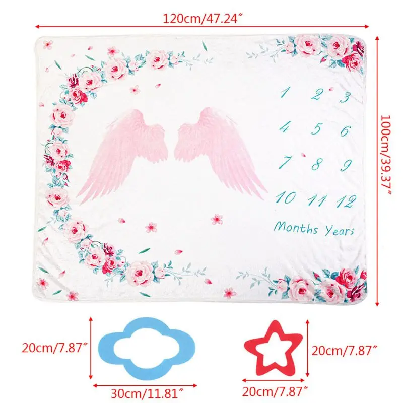 

3 Pcs/set Baby Blanket Photography Props Newborn Blankets 12 Monthl/Years Photo Accessories Cloud Background