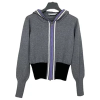 beautana hoodie cardigan sweater 2021 autumn patchwork long sleeve knit loose coat for women korea crochet top jacket streetwear