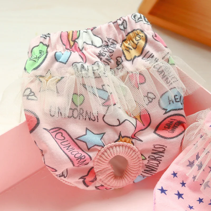 Трусики принцессы для собак розовые Симпатичные Хлопковые Штаны домашних