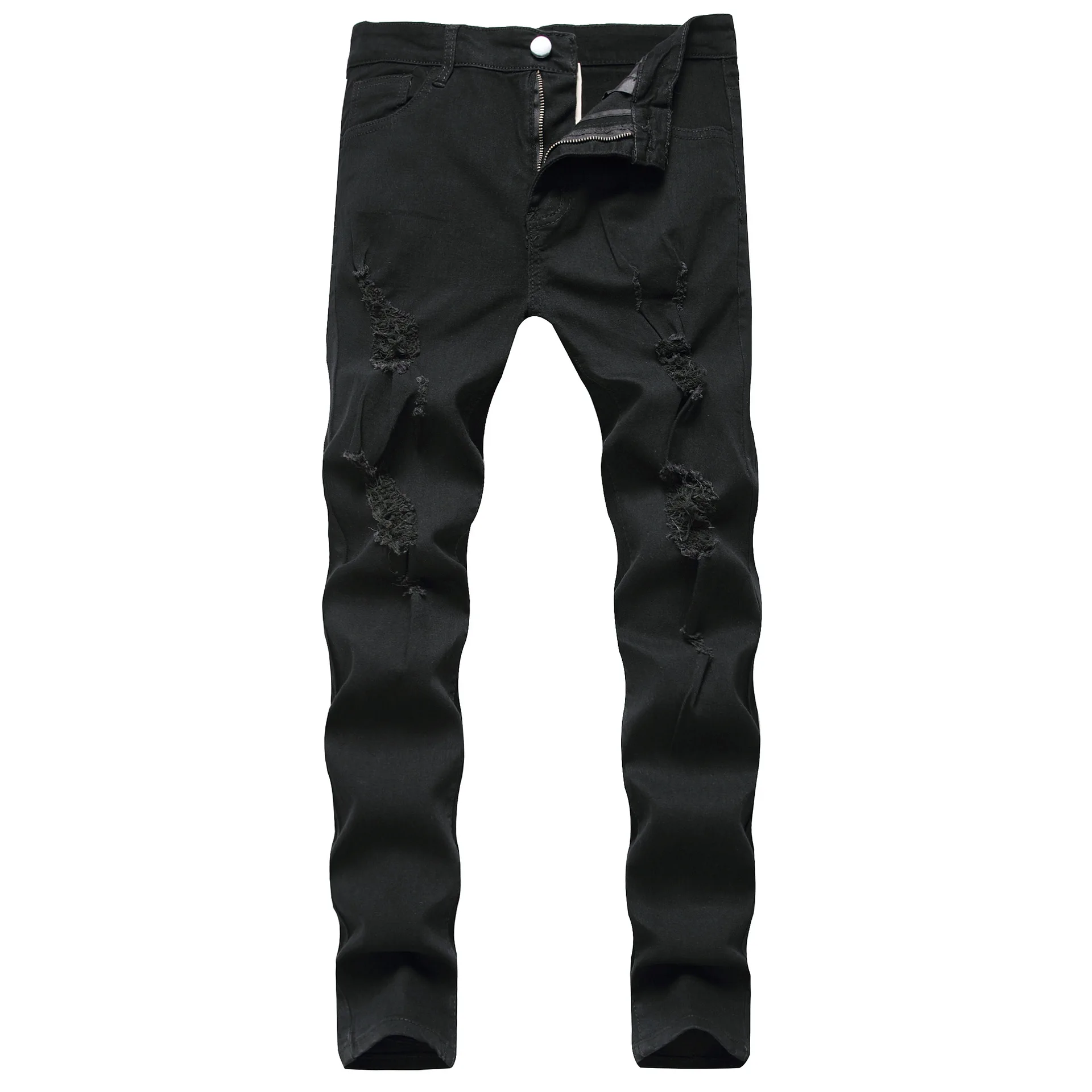 

Skinny Jeans Men White Pants New Pantalones Pitillo Hombre Ripped Jean Blanc Stretch Pantalon Hombre Casual Men Denim Trousers