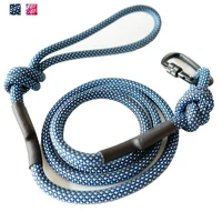 2021 dog leash reflective heavy duty climbing rope leash for medium large dog auto lock nylon training durable nylon rope leash