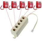 RJ11 Jack 5 Way Outlet телефон модульный линия сплиттер адаптер 6P4C