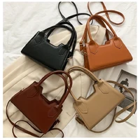vintage fashion girl official retro pu solid color women bucket messenger bag with strap 2021 518