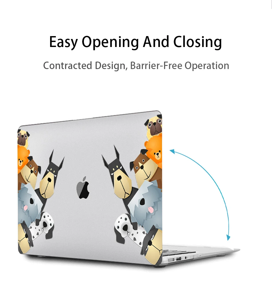 MTT чехол с мультяшными животными для Macbook Air 11 13 Pro retina 13 15 с сенсорной панелью для mac book 12 дюймов чехол для ноутбука с милым котом