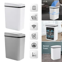 induction motion sensor trash can automatic waste garbage bins rechargeable 12l capacity