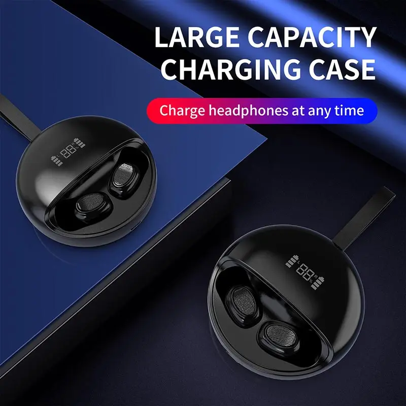 Новые беспроводные Bluetooth наушники V5.0 с вращением на 360 градусов музыкальные