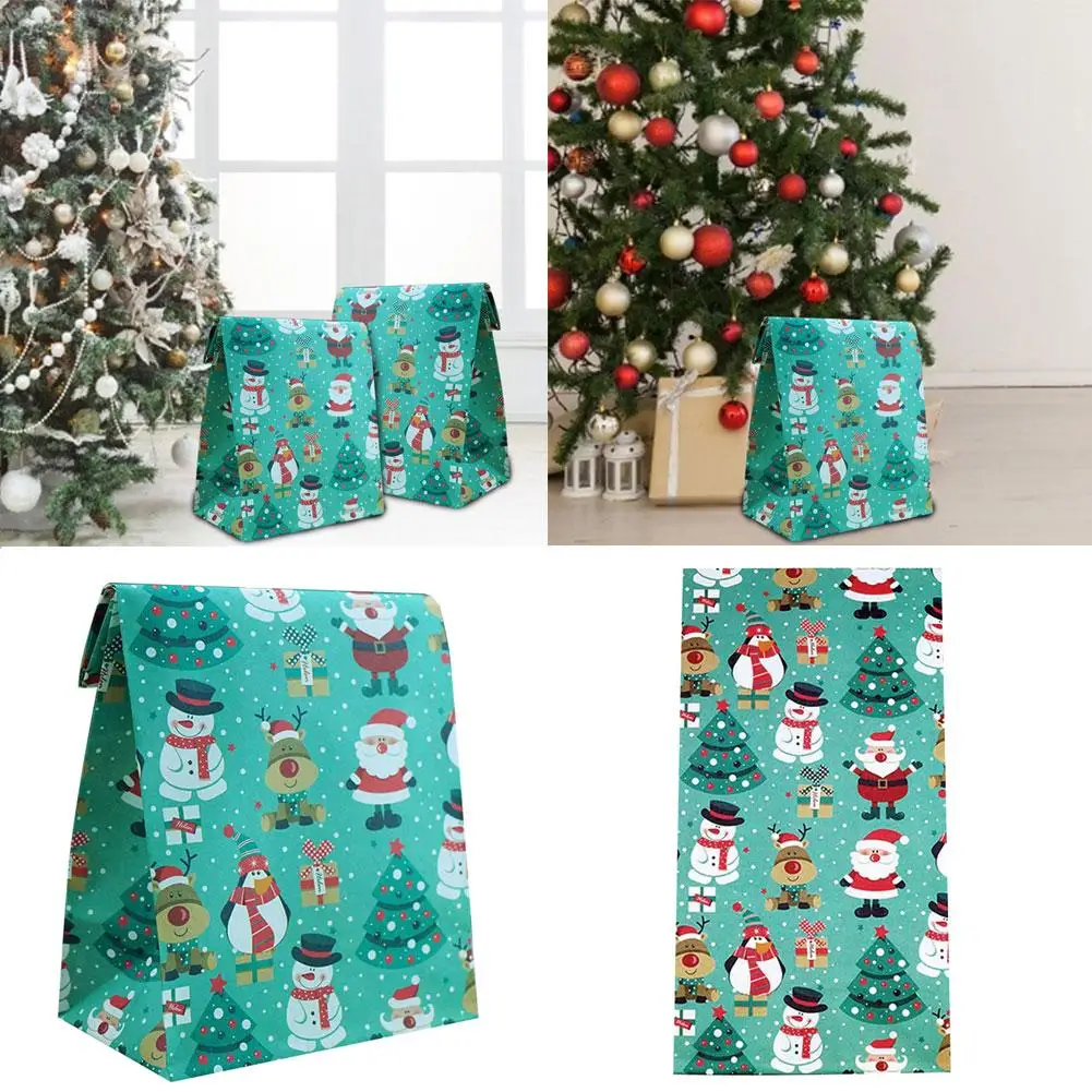Рождественский Санта Клаус снеговик лось пингвин Подарочная сумка вечерние