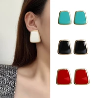 5 colors blackwhite enamel korean stud earrings for women 2020 fashion jewlery simple female earring oorbellen aretes de mujer