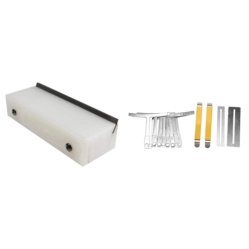 

1 Set Metal Guitar Luthier Tools String Radius Gauge & 1 Pcs Fret Beveling File 45 Degrees End Bevel Flush Files