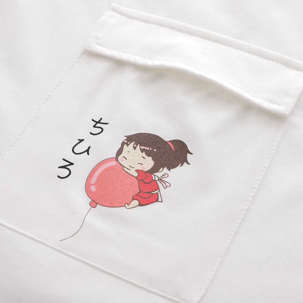 

Mori Girls Autumn T-shirts Women Japanese Sweet Turn-down Collar Drop Shoulder Long Sleeve Cartoon Print Loose Tees for Student