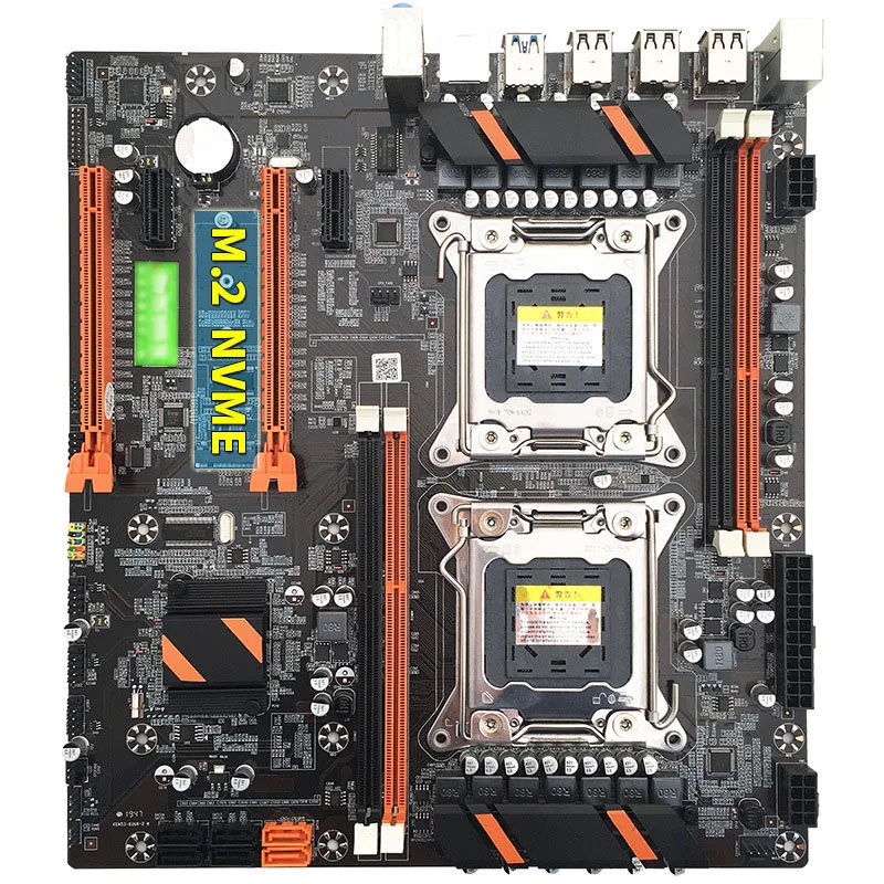 Verkaufen X79 Dual CPU Motherboard Lga 2011 Vier Kanal RECC 4X32G = 128G DDR3 Speicher SATA USB 3,0 Für Intel 2011 Xeon Computer Mainboard
