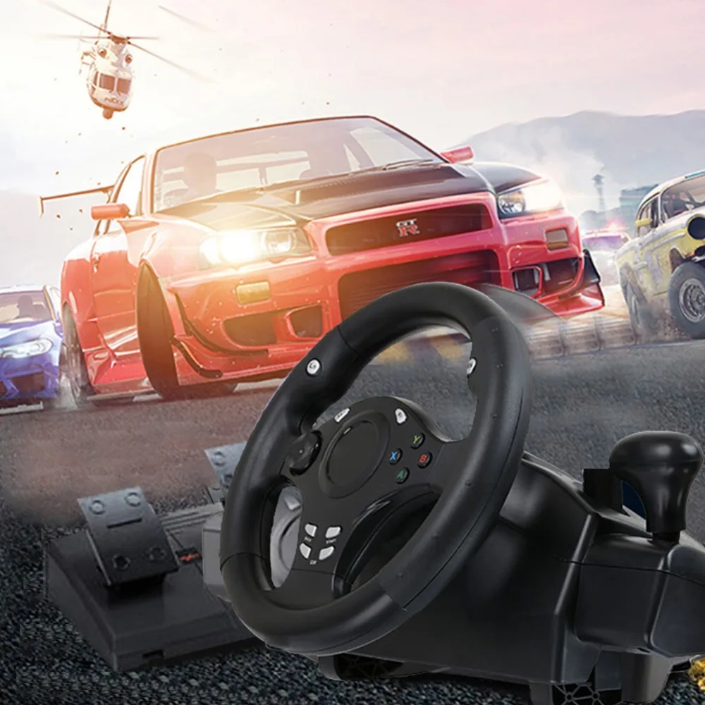 7 в 1 270 градусов гоночный руль для PS4/PS3/PC/XBOX-ONE/XBOX-360/Switch/Android игры руль реалистичный дроссельной заслонки тормоза