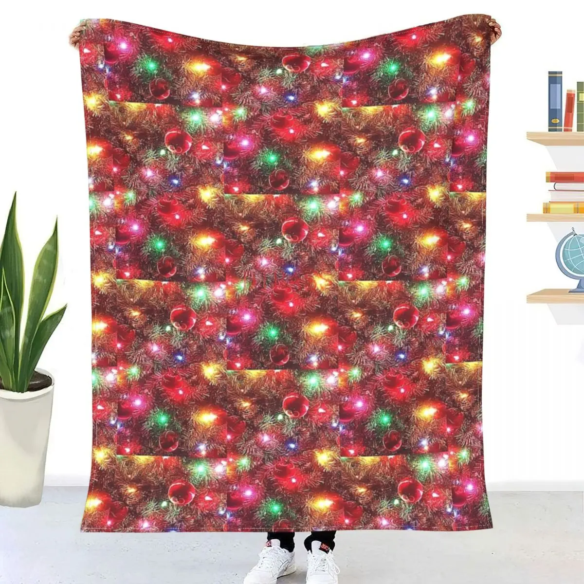 

Рождественские огни, 3D Печатный фланелевый плед, покрывало, диванное одеяло s
