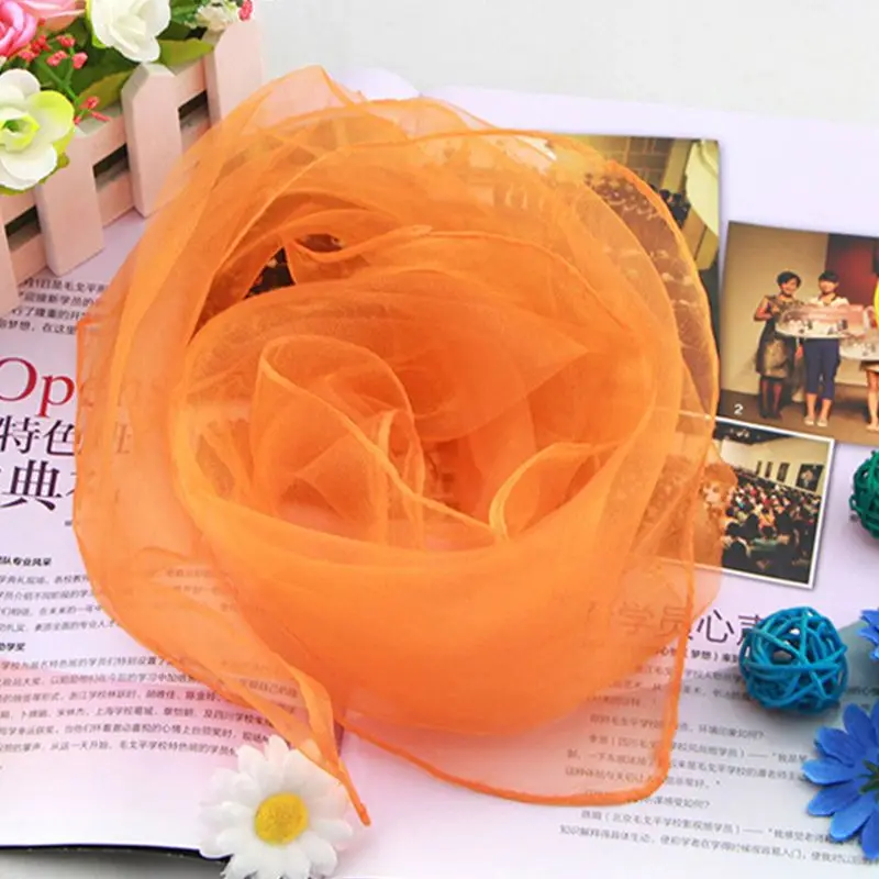 CPDD 12Pcs Women Girl Square Juggling Chiffon Dance Scarves Magic Tricks Performance Props Kindergarten Candy Color Movement |