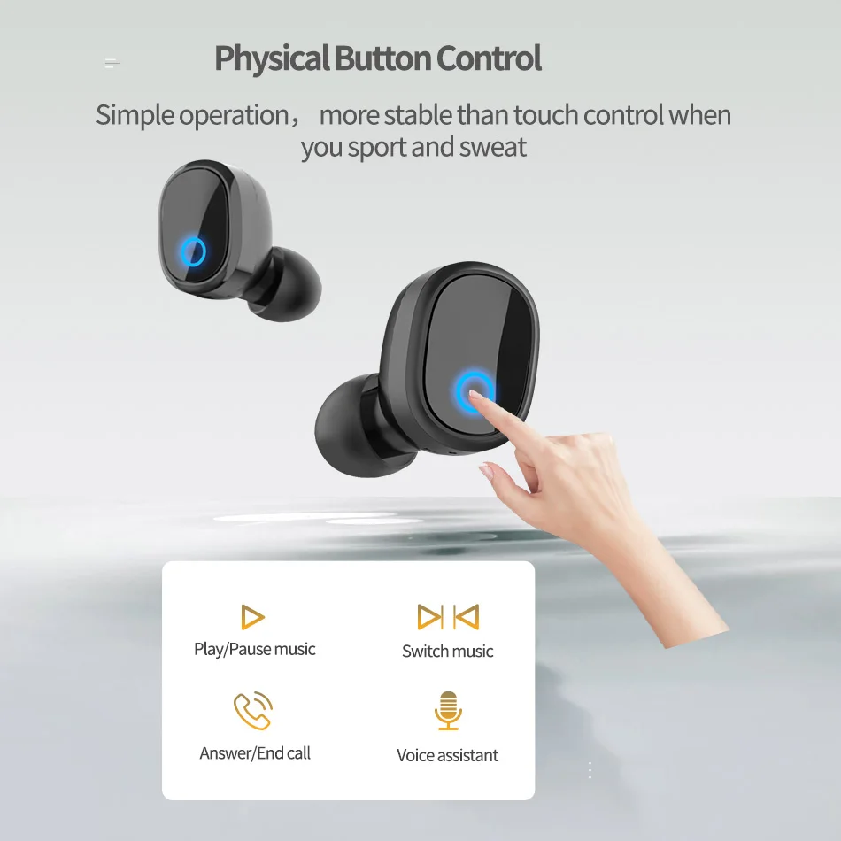 AUSDOM TW01S Bluetooth наушники вкладыши TWS с Беспроводной двойной Mic In Ear громкой связи