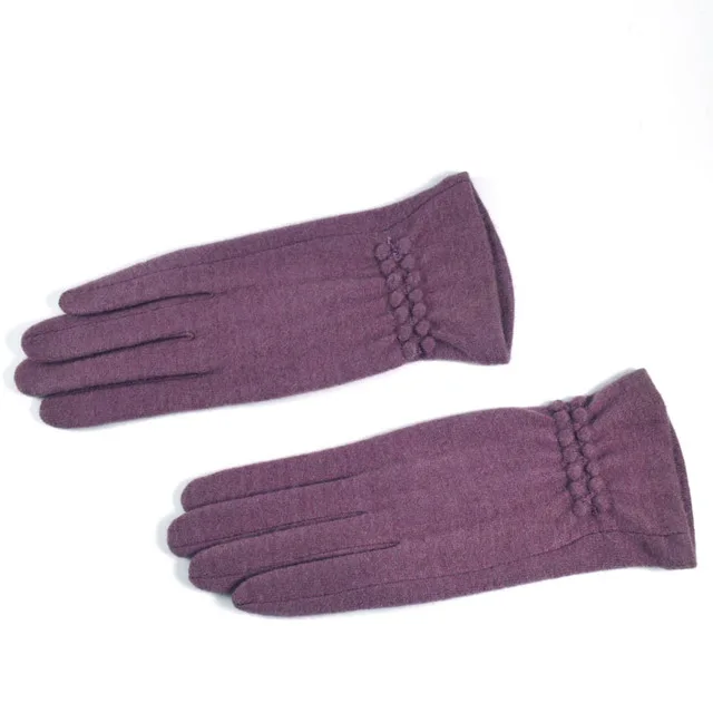 Purple--Cashmere Зимние женские перчатки, ручные варежки для женщин, шерстяные женские вязаные кашемировые наручные перчатки Luva, перчатки для вождения автомобиля, перчатки для сенсорного экрана - Цвет: Purple--Cashmere