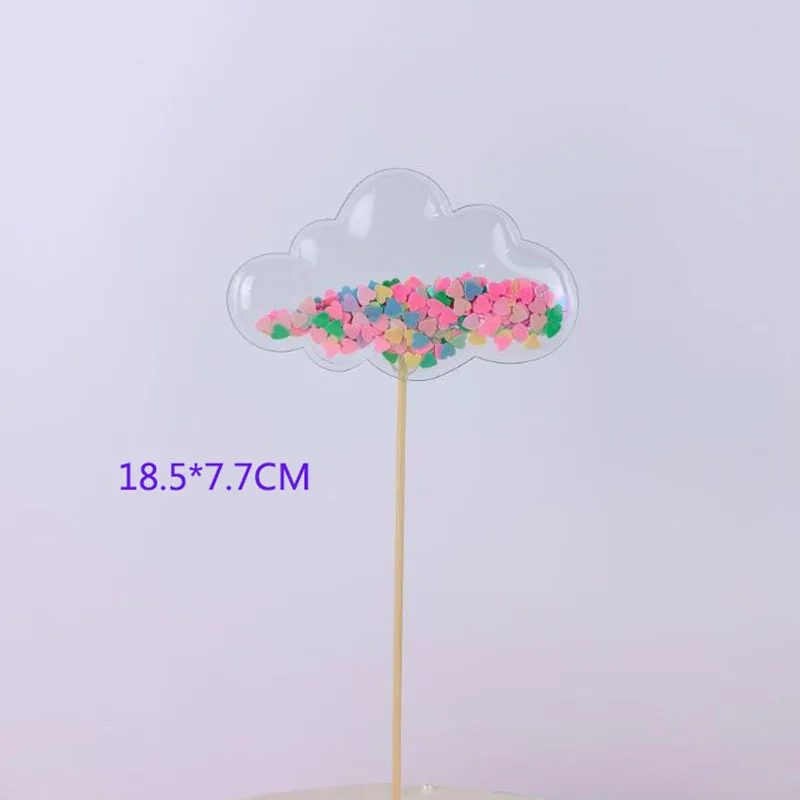 6 Bling Fairy PVC Cake Topper Unicorn Love Crown Cloud Shiny Flamingo Cupcake Topper for Wedding Birthday Party Cake Decorations - Цвет: 6