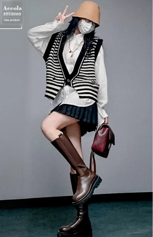 Свитер жилет женский костюм Женская шикарная одежда на раннюю осень новинка