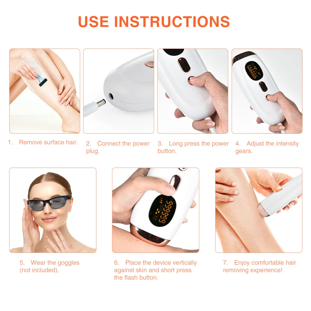 

999999 Flash IPL Laser Hair Removal Instrument Painl Electric Epilator Pulsed Light Device 5 Adable Remover hine