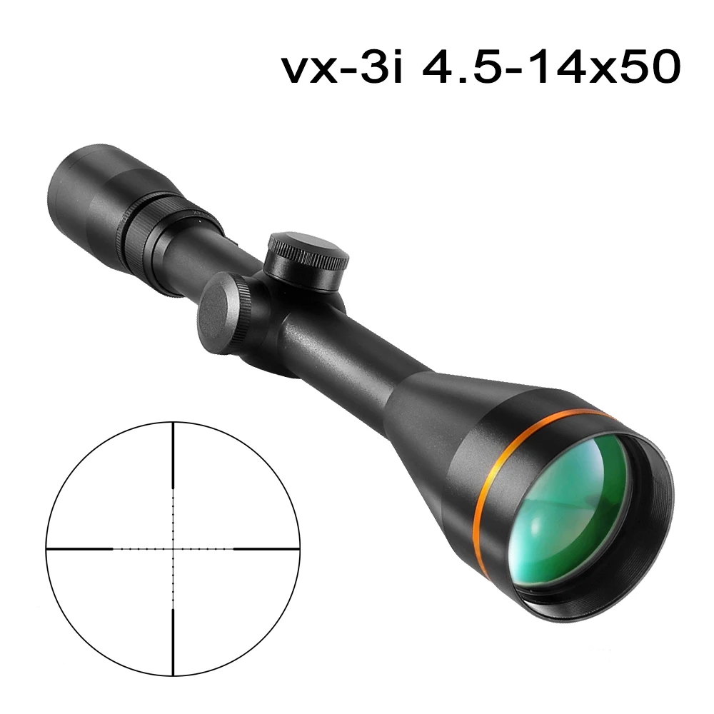 

Hunting VX-3 4.5-14x50 Mil-dot Riflescope Telescope Rifle Scope for Sniper Airsoft Optic Sight with 11/20 Mounts