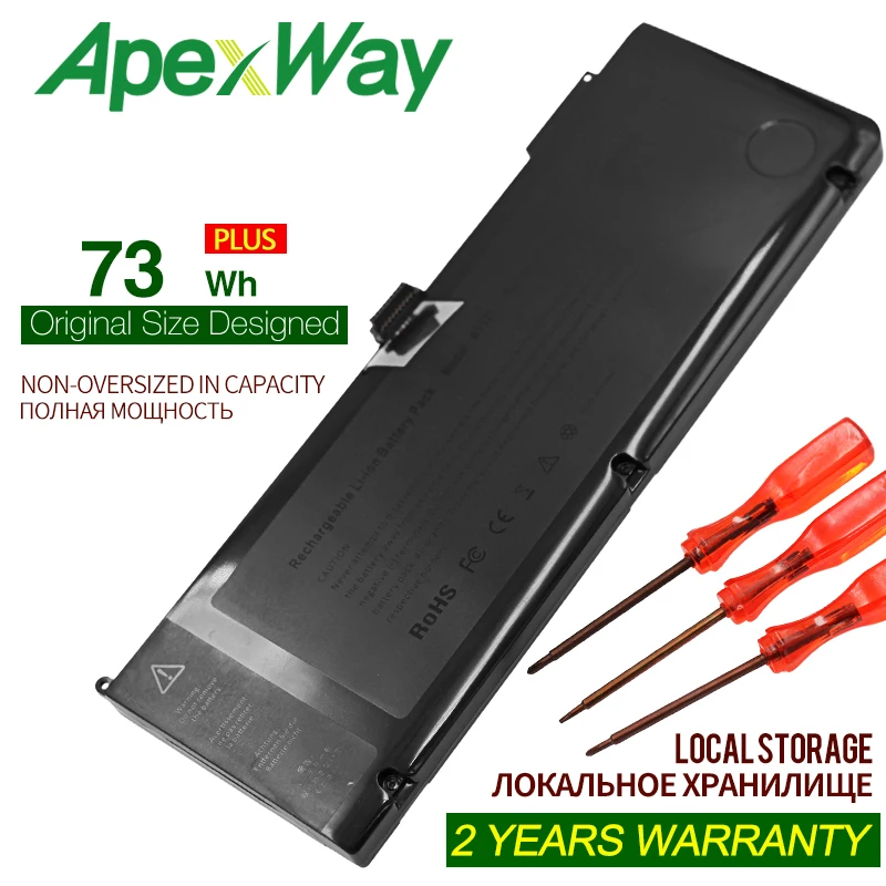 

Аккумулятор ApexWay для ноутбука apple a1321, mc371, 15 дюймов, a1286 (середина 2010 г.), a1286, версия середины 2009 г.
