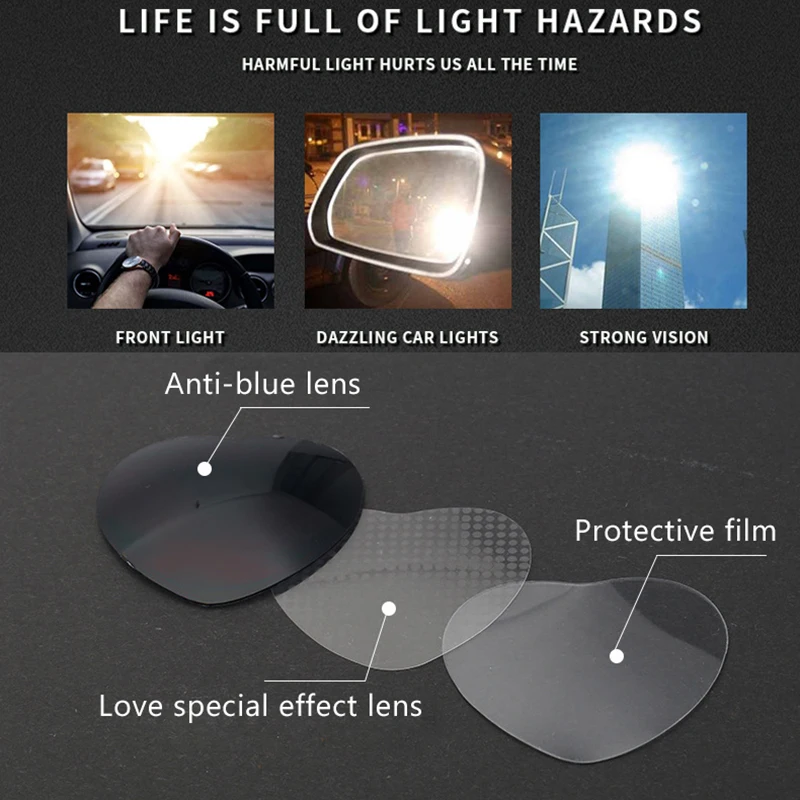 

Love Heart Shaped Sunglasses Fashionable Effects Glasses For Women Diffraction Glasses At Night Home Decoration Accessories