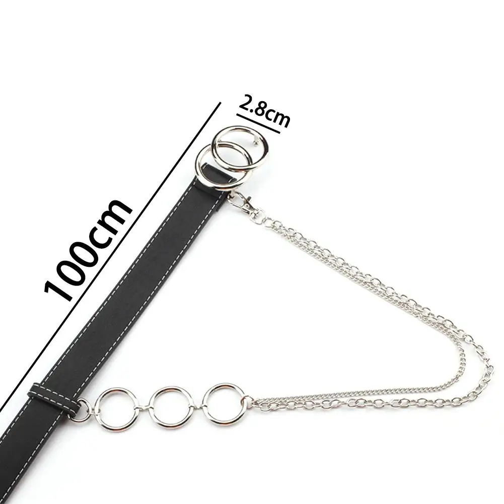 Мягкая цепочка из искусственной кожи двойная Пряжка винтажная декоративная