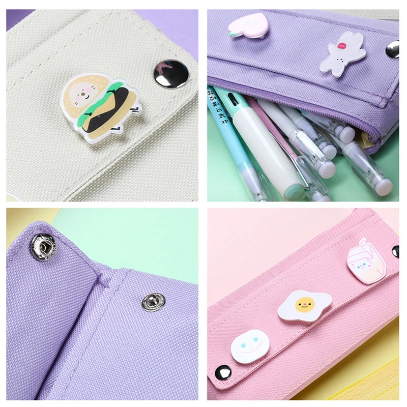 

Bags Cute High Elastic Oxford Cloth Colored Pencil Case Washable Student Stationery Box Pencil Cases Bags School Supplies DJA88