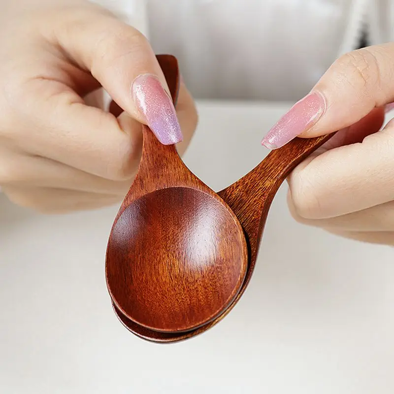 

Wooden Soup Spoon Teaspoon Catering Milk Powder Spoon Honey Sugar Spoon Cooking Tools Kitchen Gadgets