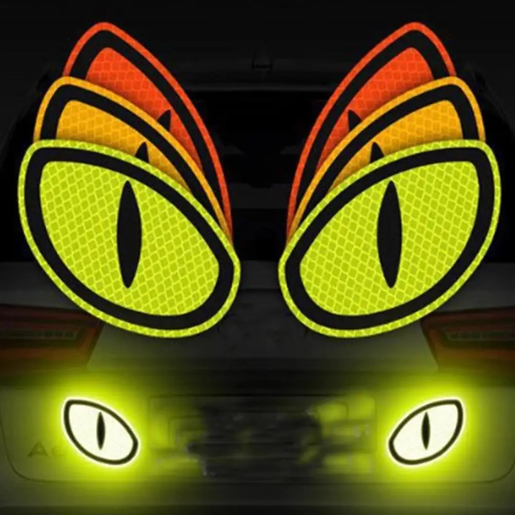 

2Pcs Car Reflective Stickers Safety Warning Tape Car Rear Safety Reminder Reflective Strips Auto Truck Motorcycle Body Sticker