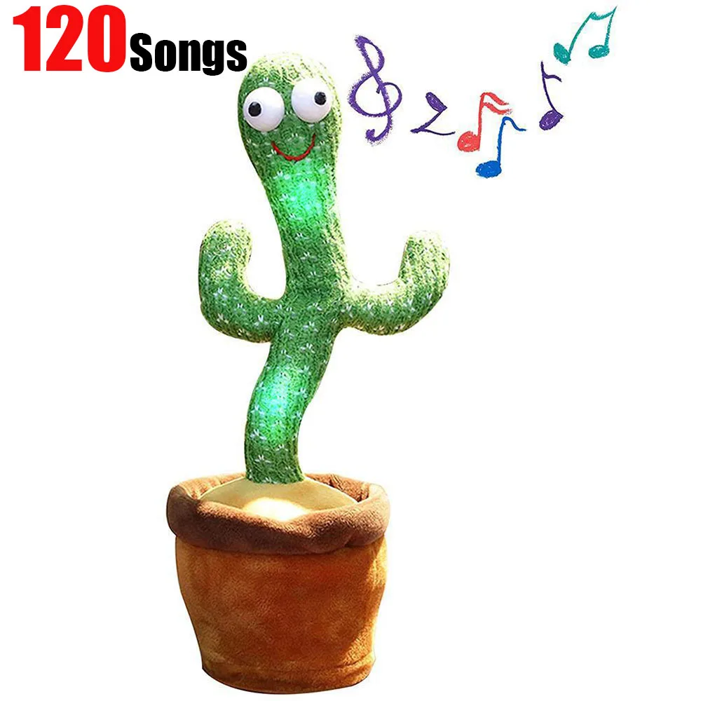 

Dancing cactus talking cactus Stuffed Plush Toy Electronic toy with song plush cactus potted toy Early Education Toy For kids