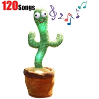 dancing cactus talking cactus stuffed plush toy electronic toy with song plush cactus potted toy early education toy for kids
