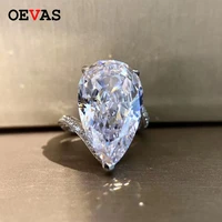 oevas luxury 100 925 sterling silver created moissanite gemstone wedding engagement diamonds ring fine jewelry wholesale